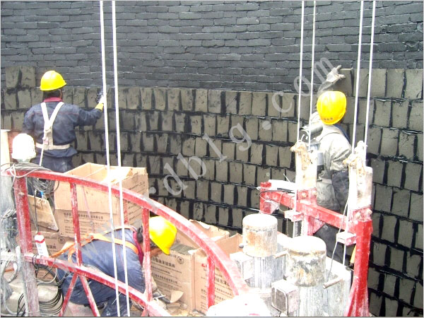 吸收塔粘貼耐酸瓷磚